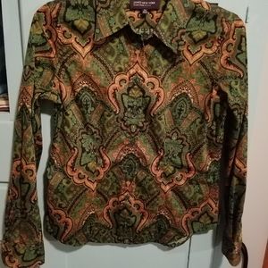 Long sleeve blouse, multicolored